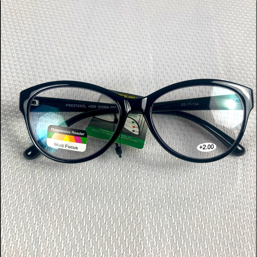 Women Progressive Clear Lens No Line Reading Glasses. +2.00
